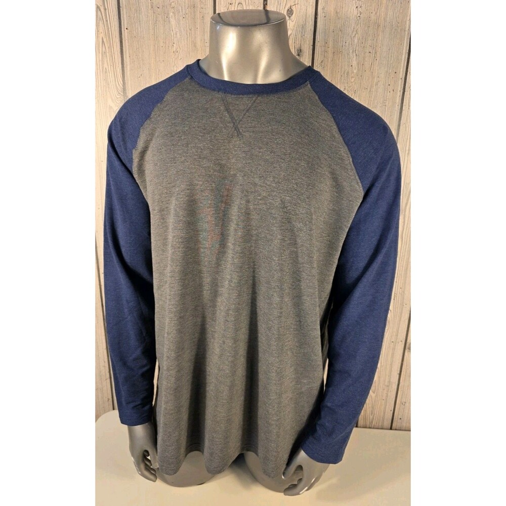 Orvis Long Sleeve Soft Raglan Lounge Shirt Blue Gray 1225440 Mens 2XL